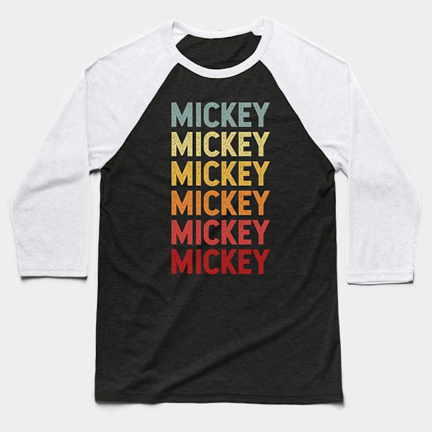 Mickey Vintage Name Gift Baseball T-Shirt by CoolDesignsDz